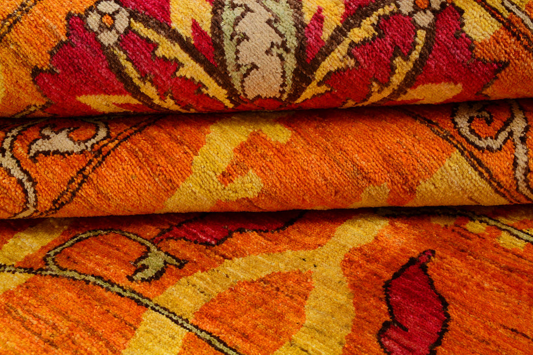 Dark Orange Suzani 9' x 12' 4 - No. 72058