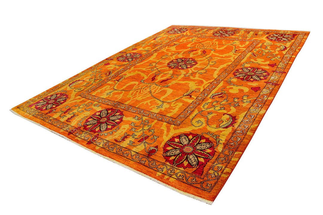 Dark Orange Suzani 9' x 12' 4 - No. 72058