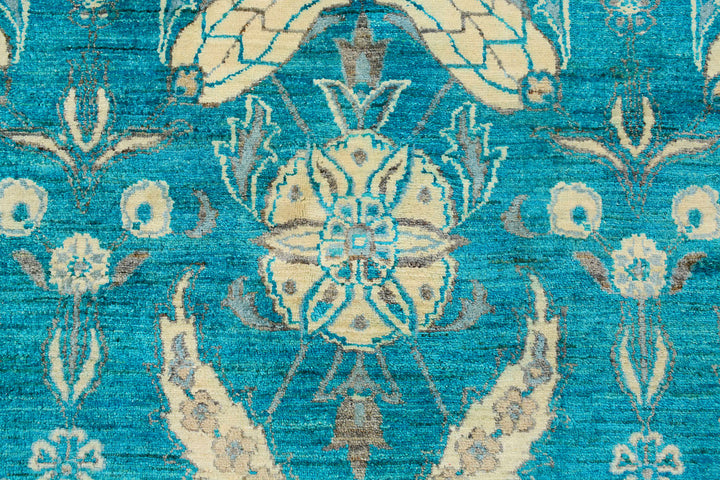 Darkcyan Suzani 7' 10 x 10' 2 - No. 72060