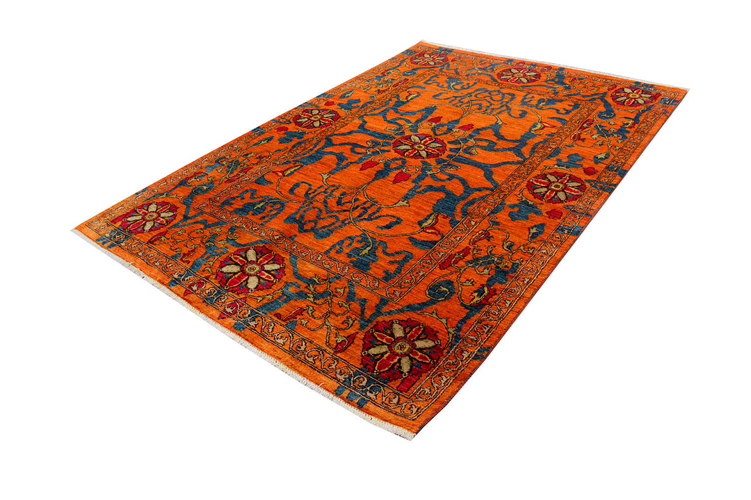Dark Orange Suzani 6' x 8' 11 - No. 72062