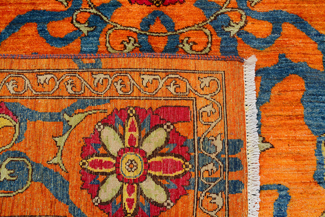 Dark Orange Suzani 6'  x" 8'  11" - No. QA87456