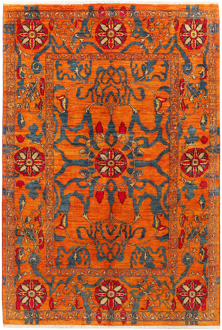Dark Orange Suzani 6'  x" 8'  11" - No. QA87456