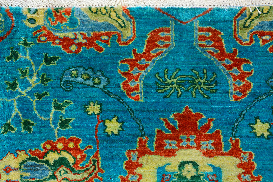 Dark Turquoise Suzani 6' 1 x 9' - No. 72063