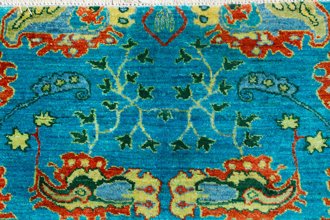 Dark Turquoise Suzani 6' 1 x 9' - No. 72063
