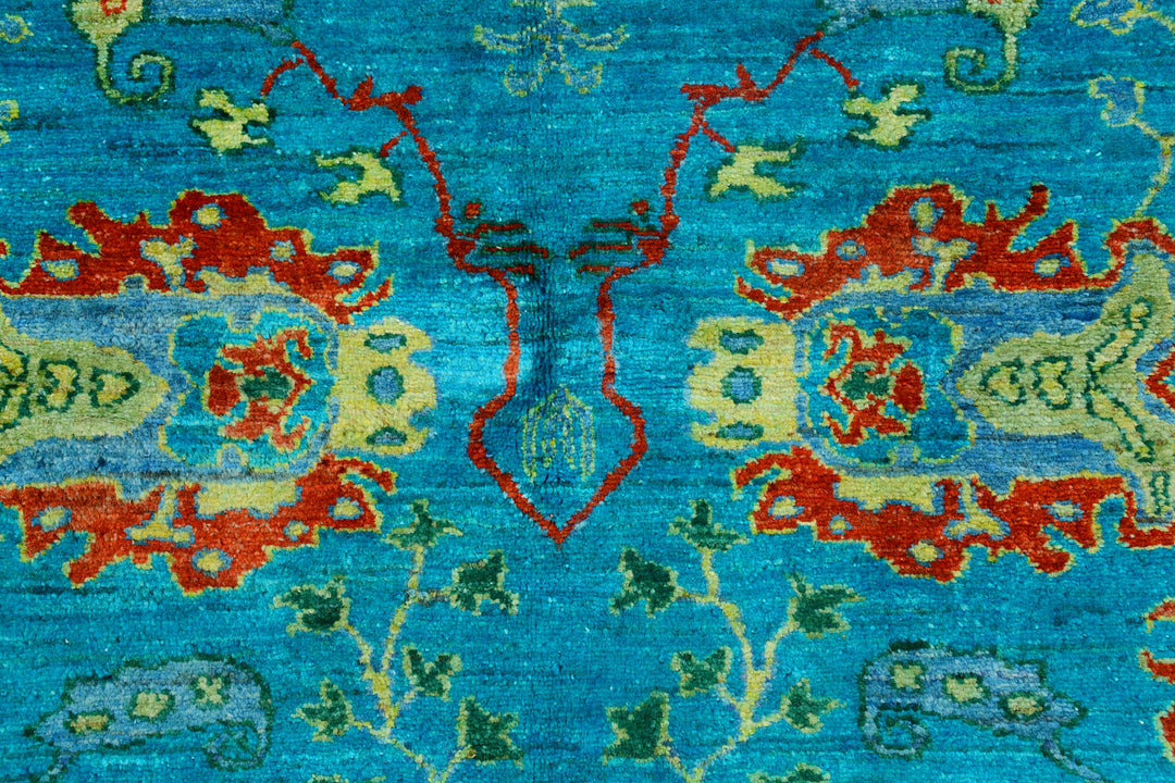 Dark Turquoise Suzani 6'  1" x 9' " - No. QA19589