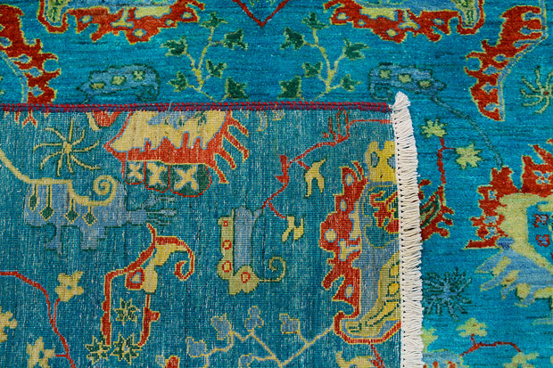 Dark Turquoise Suzani 6' 1 x 9' - No. 72063