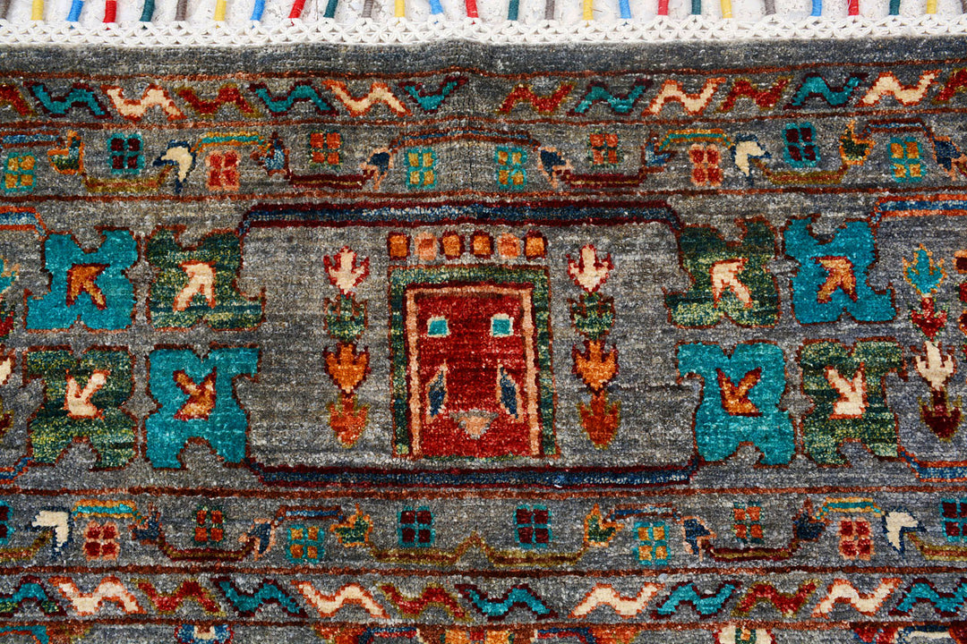 Multi Colored Kazak 9'  11" x 12'  10" - No. QA74045