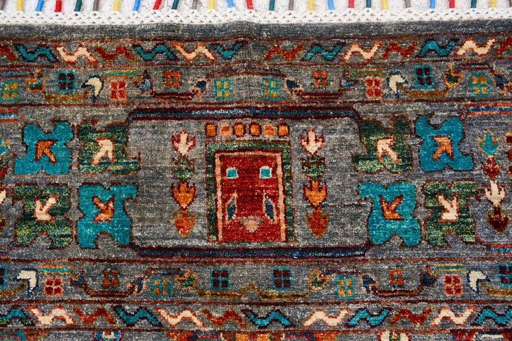 Multi Colored Kazak 9'  11" x 12'  10" - No. QA74045