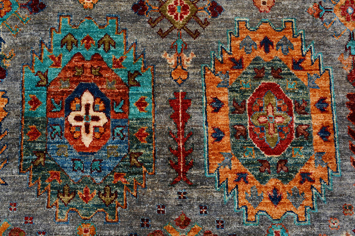 Multi Colored Kazak 9'  11" x 12'  10" - No. QA74045