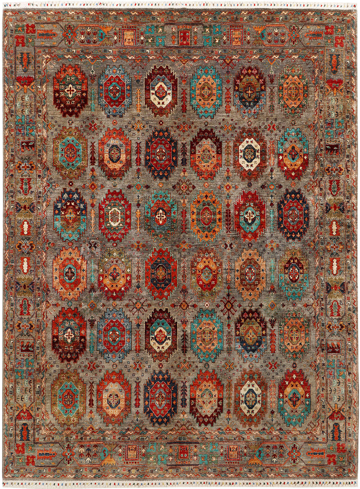 Multi Colored Kazak 9'  11" x 12'  10" - No. QA74045