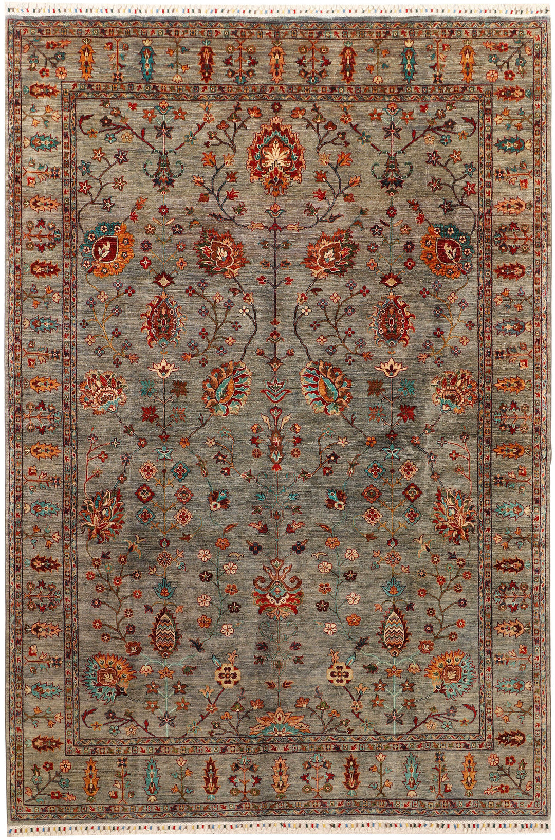 Afghan Kazak Rug 8' 1 x 11' 8 Hand-Knotted