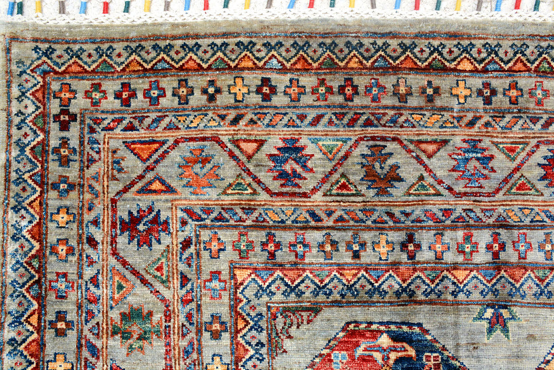 Multi Colored Kazak 8'  10" x 11'  7" - No. QA91559