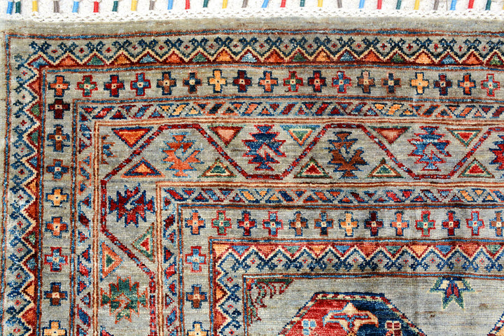 Multi Colored Kazak 8'  10" x 11'  7" - No. QA91559