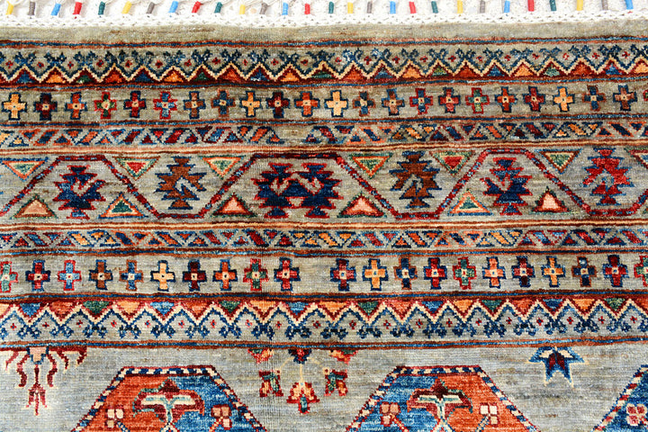 Multi Colored Kazak 8'  10" x 11'  7" - No. QA91559