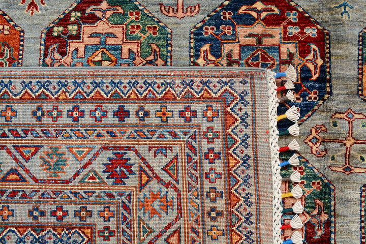 Multi Colored Kazak 8'  10" x 11'  7" - No. QA91559