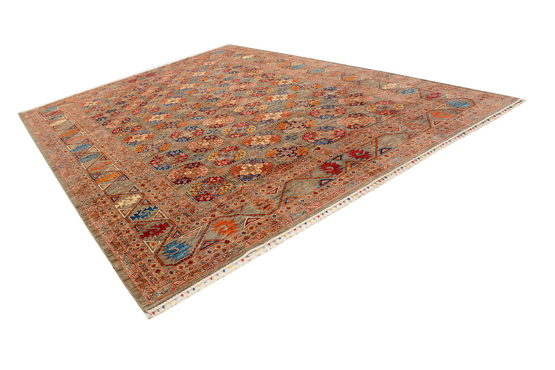 Multi Colored Kazak 10'  1" x 14'  1" - No. QA62216