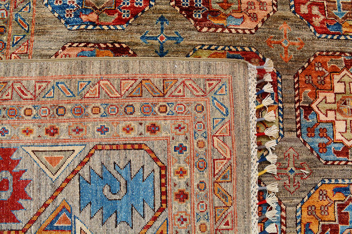 Multi Colored Kazak 10'  1" x 14'  1" - No. QA62216