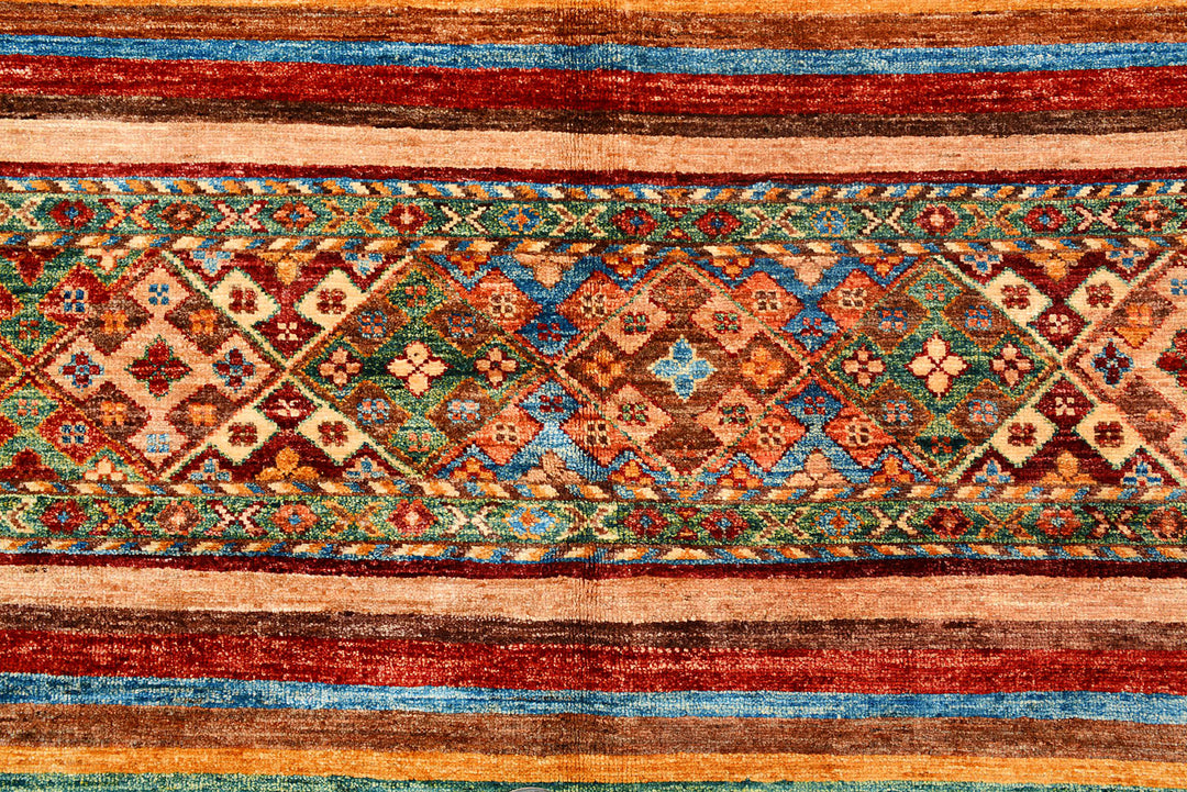 Multi Colored Kazak 5'  8" x 8'  3" - No. QA92757