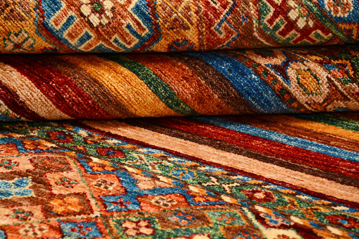 Multi Colored Kazak 5'  8" x 8'  3" - No. QA92757