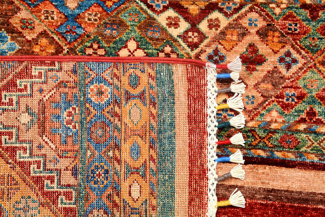 Multi Colored Kazak 5'  8" x 8'  3" - No. QA92757