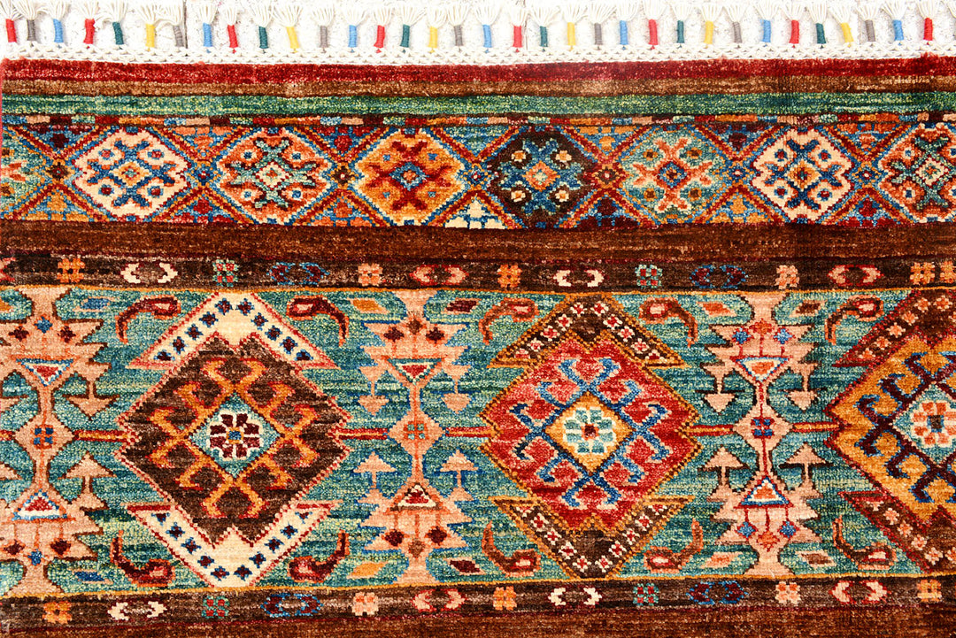 Multi Colored Kazak 5'  3" x 7'  4" - No. QA36595