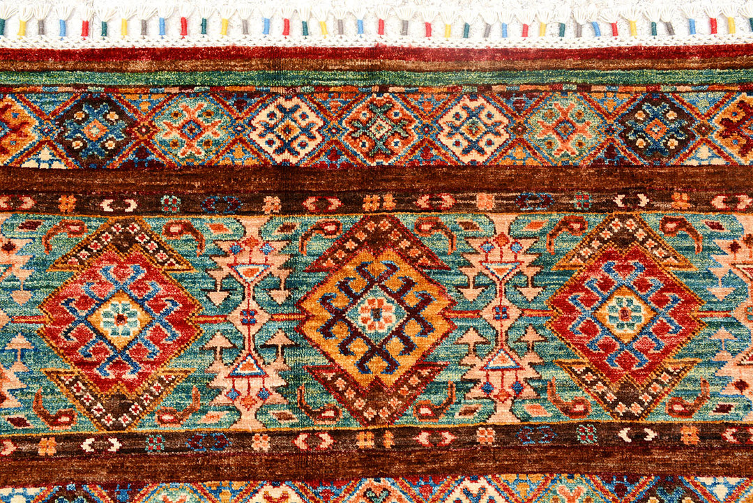 Multi Colored Kazak 5'  3" x 7'  4" - No. QA36595