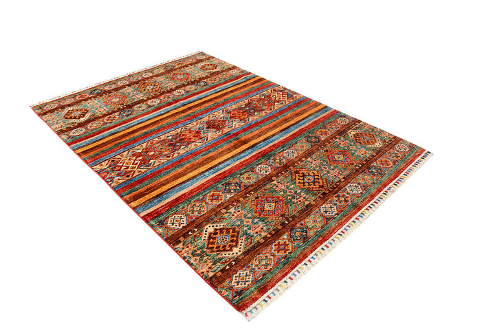 Multi Colored Kazak 5'  3" x 7'  4" - No. QA36595