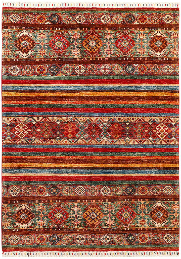 Multi Colored Kazak 5'  3" x 7'  4" - No. QA36595