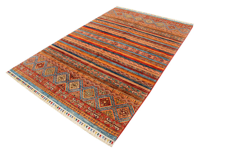 Multi Colored Kazak 5' x 7' 6 - No. 72437