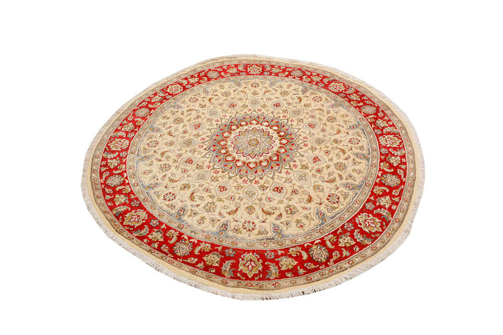 Blanched Almond Ardibil 5'  1" x 5'  1" - No. QA27574