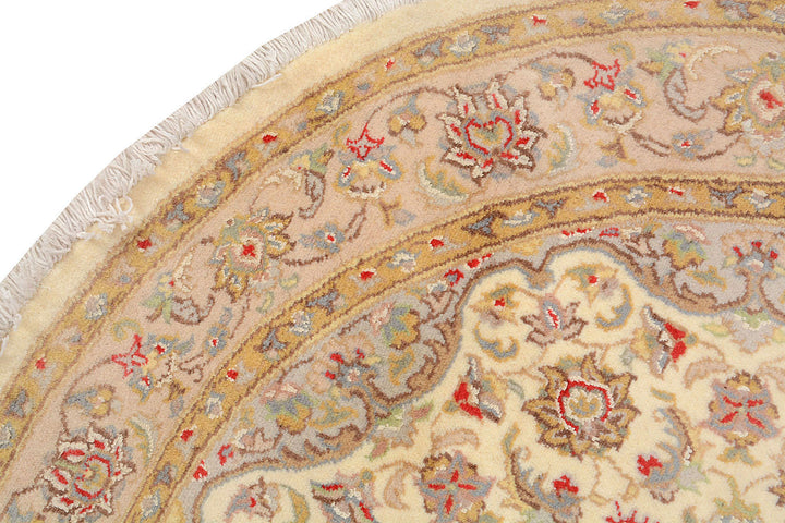 Blanched Almond Kashan 4'  1" x 4'  1" - No. QA89001