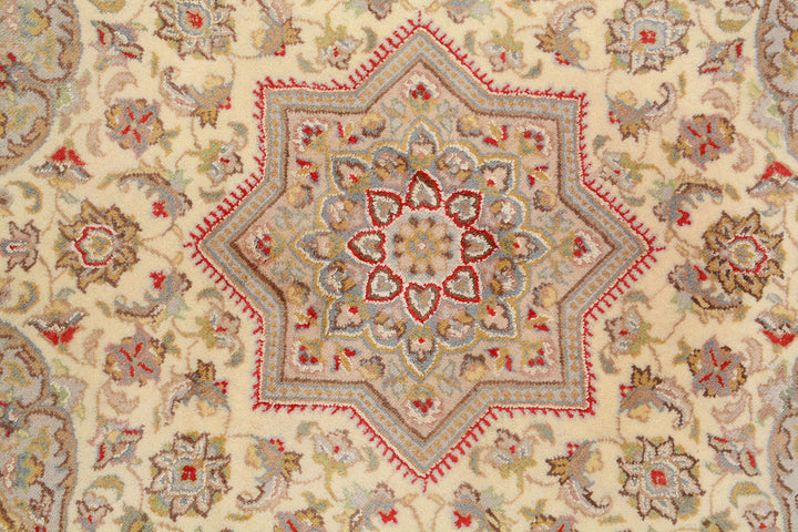 Blanched Almond Kashan 4'  1" x 4'  1" - No. QA89001