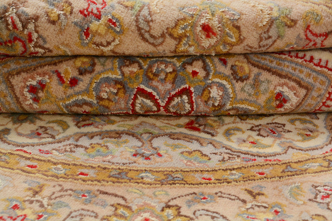 Blanched Almond Kashan 4'  1" x 4'  1" - No. QA89001