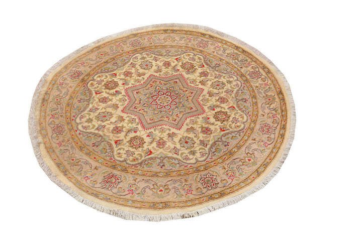 Blanched Almond Kashan 4'  1" x 4'  1" - No. QA89001