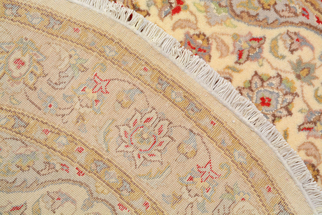 Blanched Almond Kashan 4'  1" x 4'  1" - No. QA89001