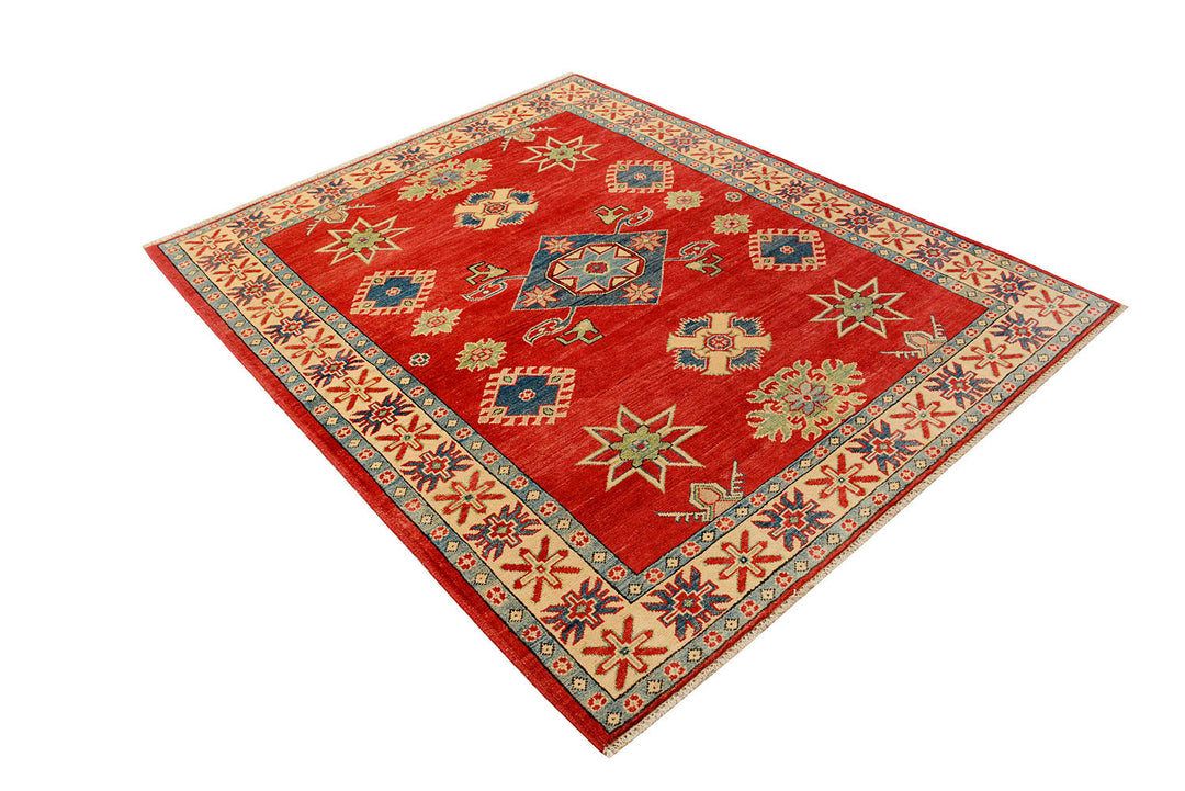 Red Kazak 5'  2" x 6'  3" - No. QA24008