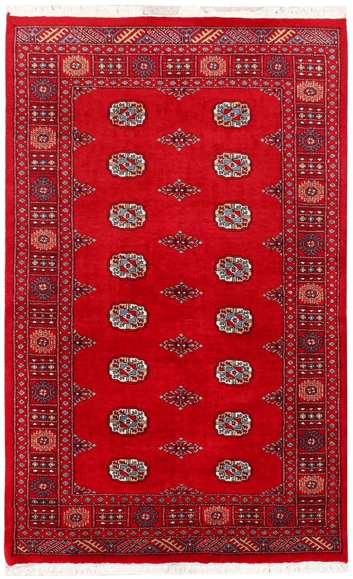 Red Bokhara 4'  2" x 6'  7" - No. QA21222