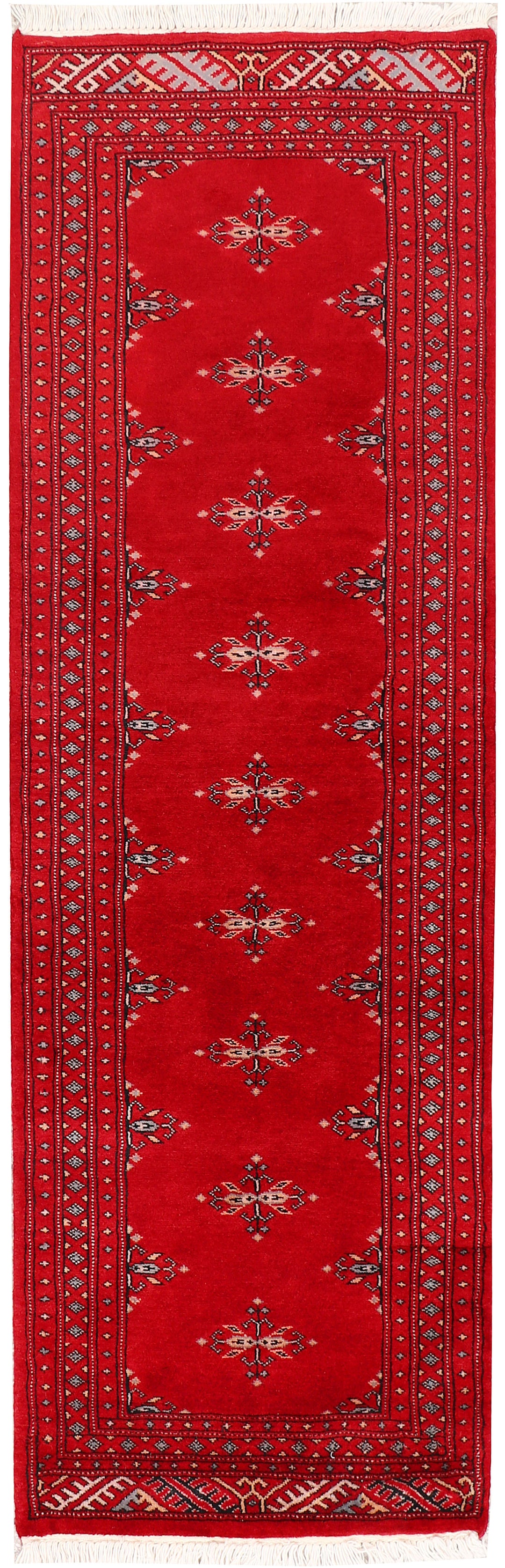 Red Butterfly Rug 2' x 6' 1 Hand-Knotted