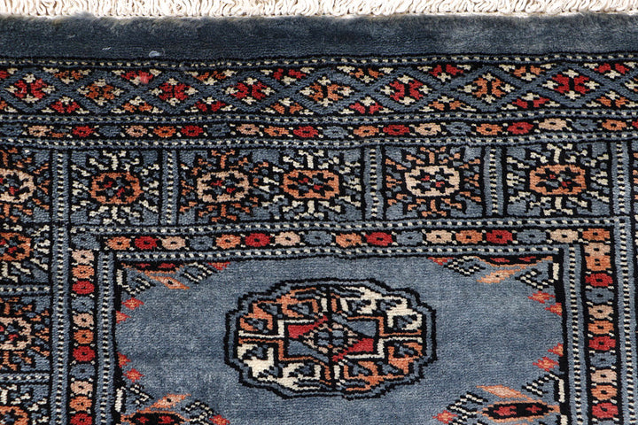 Slate Grey Bokhara 2'  2" x 5'  10" - No. QA32777