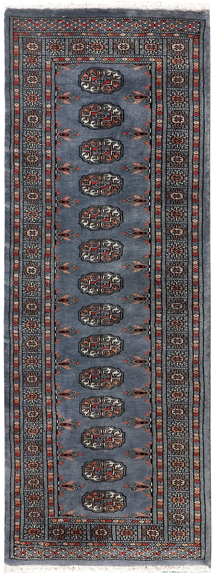 Slate Grey Bokhara 2'  2" x 5'  10" - No. QA32777