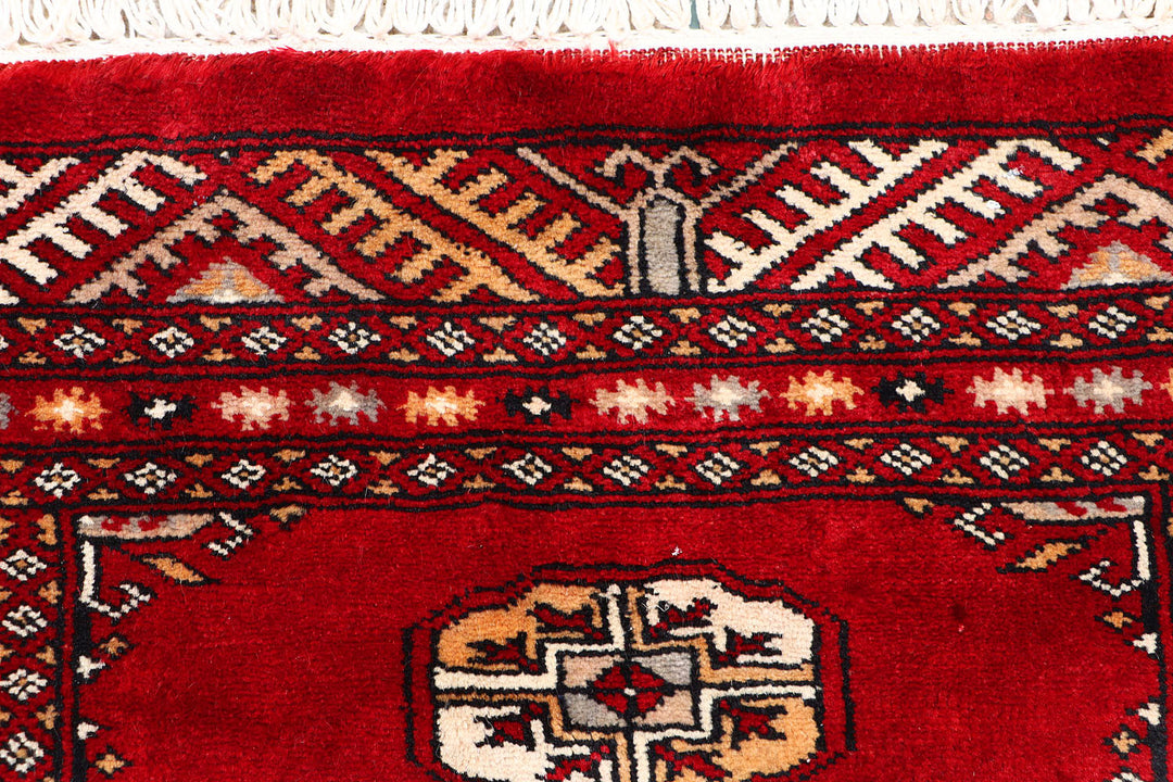 Dark Red Bokhara 2' x 6' - No. 72533