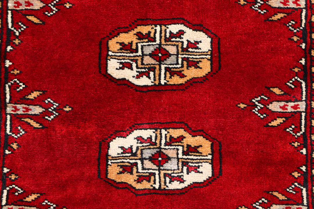Dark Red Bokhara 2' x 6' - No. 72533