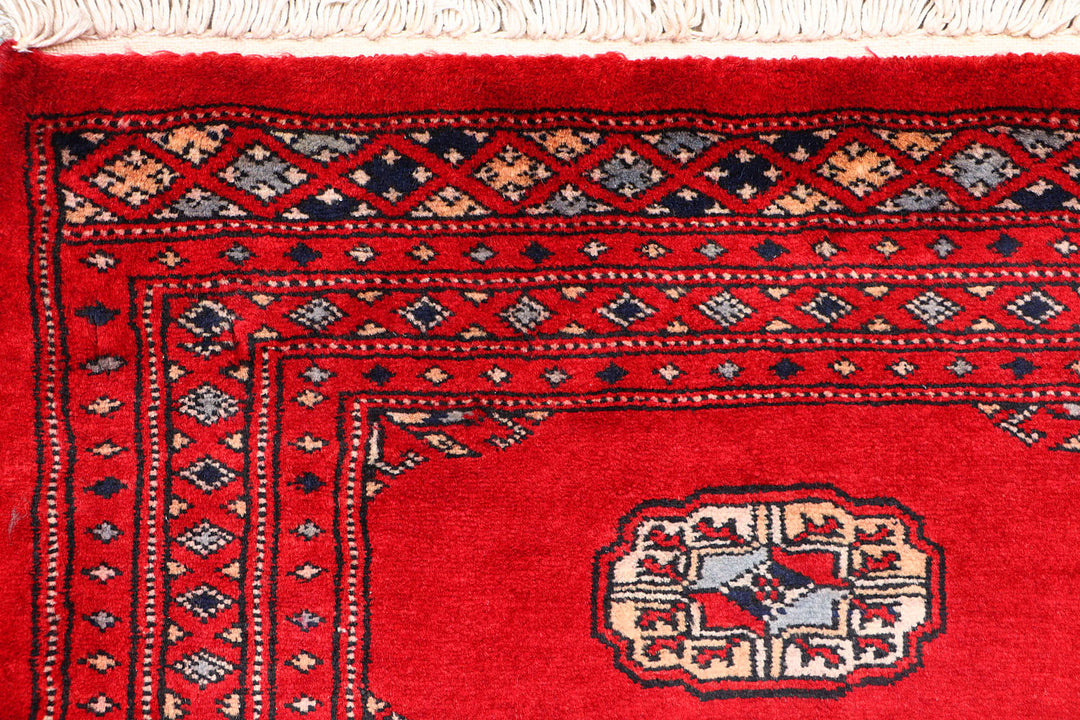 Red Bokhara 2'  1" x 6'  3" - No. QA15405