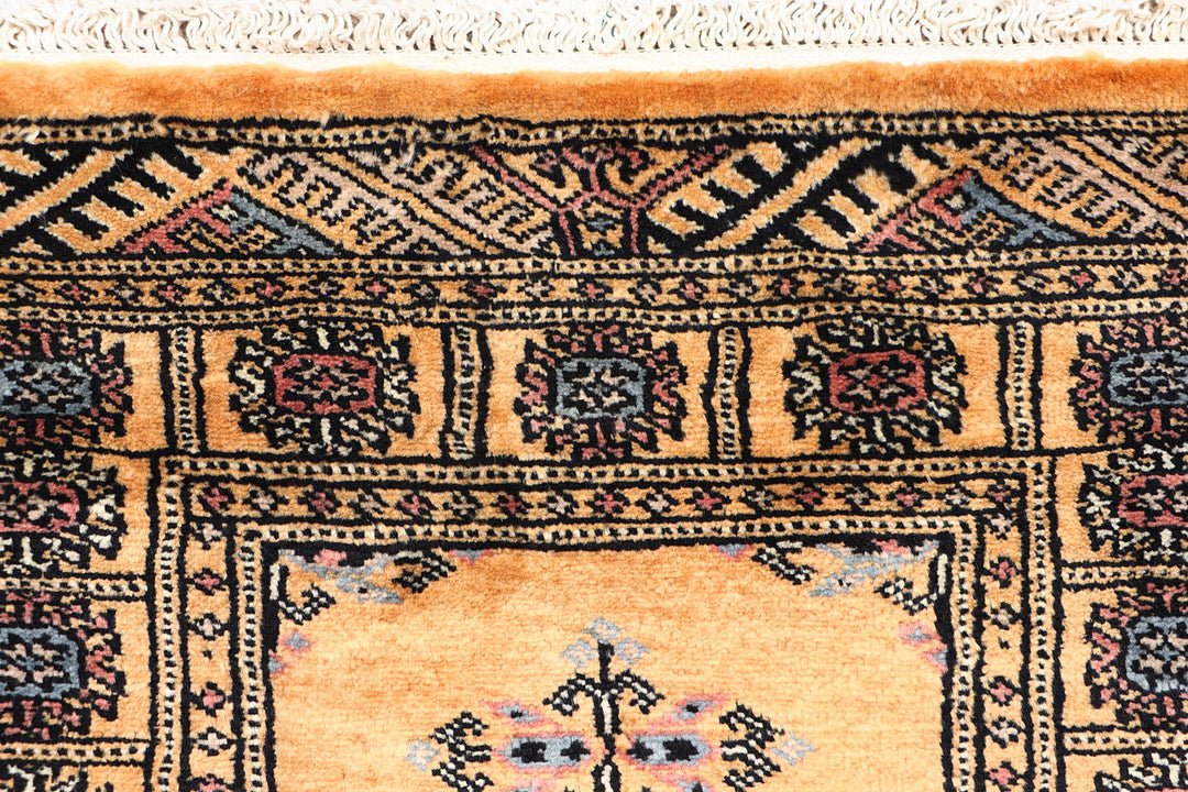 White Pakistani Butterfly Rug 2' 1" x 6' Hand-Knotted view