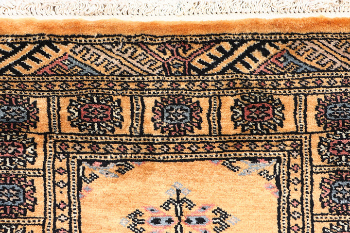 White Pakistani Butterfly Rug 2' 1" x 6' Hand-Knotted view