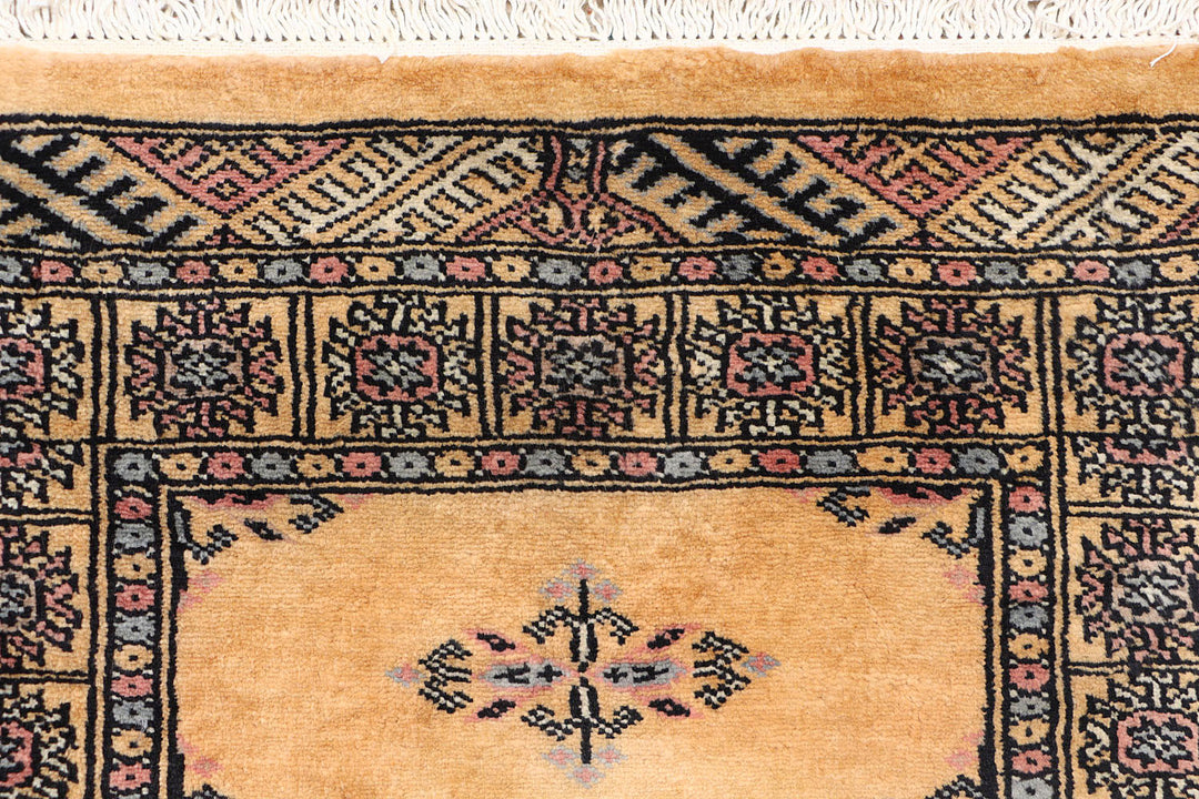 White Pakistani Butterfly Rug 2'1" x 6' Hand-Knotted view