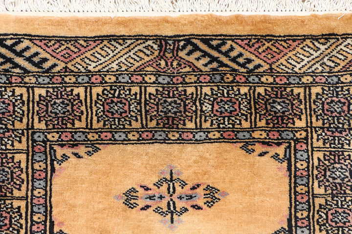 White Pakistani Butterfly Rug 2'1" x 6' Hand-Knotted view