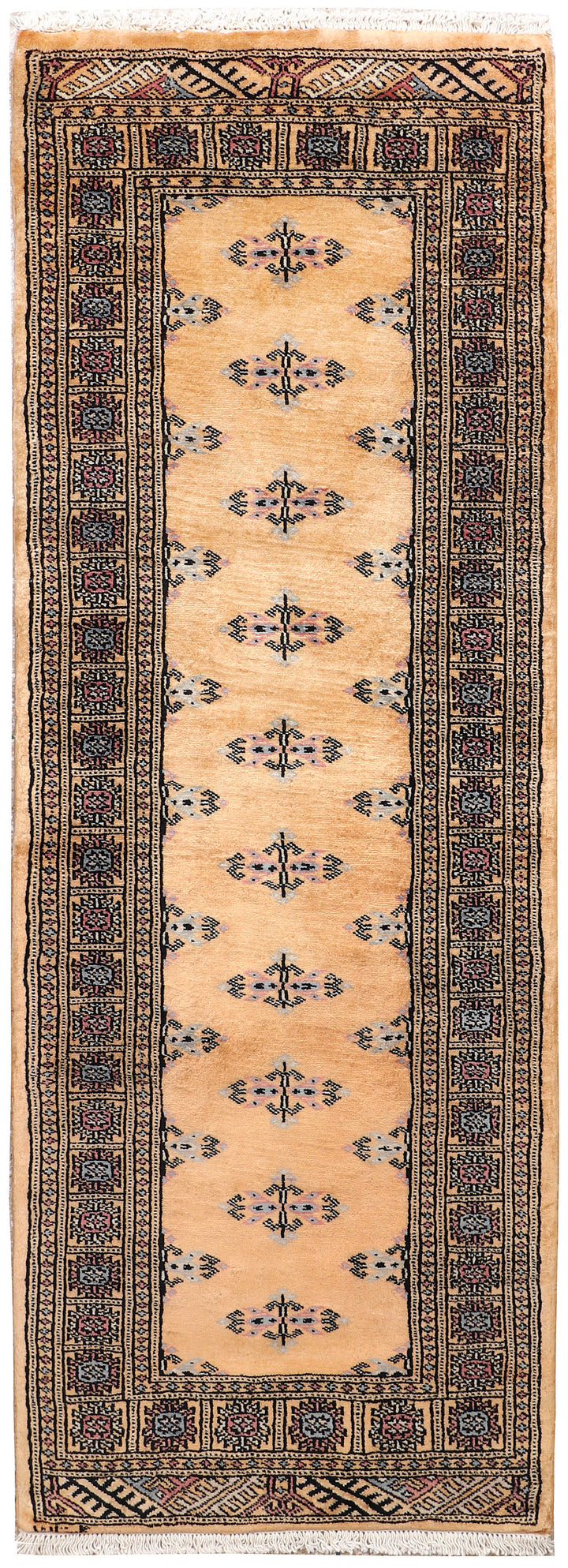 White Pakistani Butterfly Rug 2' 2 x 5' 11 Hand-Knotted