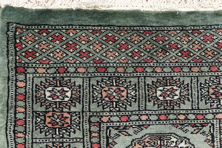 Cadet Blue Bokhara 2'  2" x 5'  9" - No. QA29339