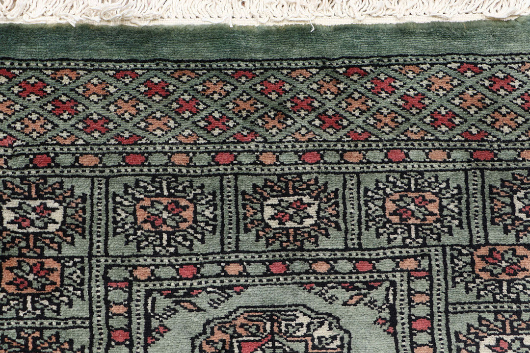 Cadet Blue Bokhara 2'  2" x 5'  9" - No. QA29339